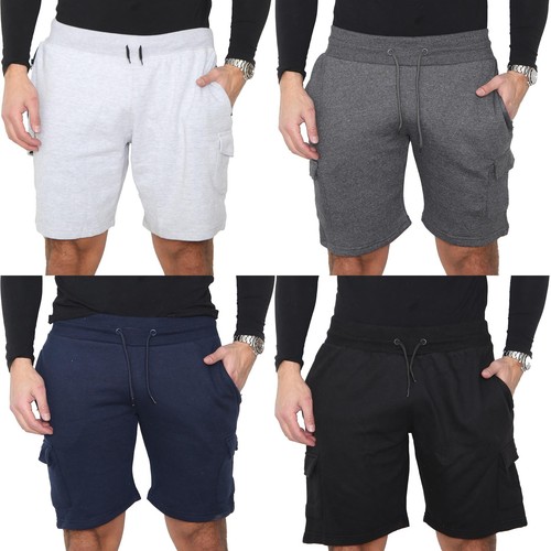 Mens plain fleece cargo - mens, shorts
