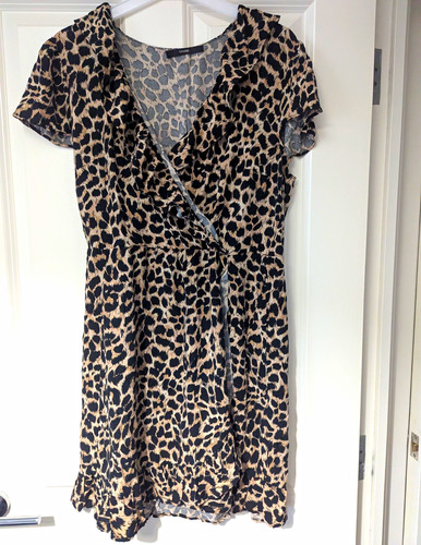 George leopard print wrap - print,