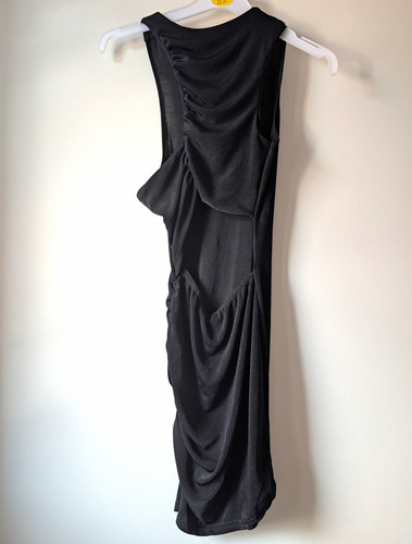 Black round neck strappy - round,