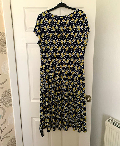 Romans navy floral midi dress - floral,
