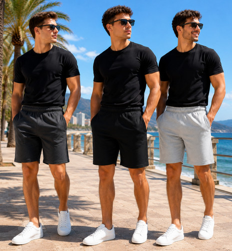 Mens stretch fleece - stretch, shorts