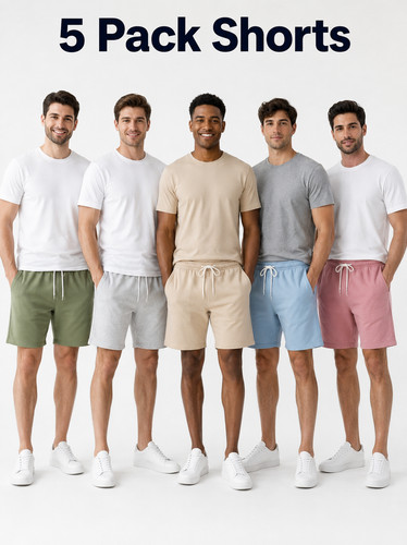 Pack mens fleece shorts - 5,