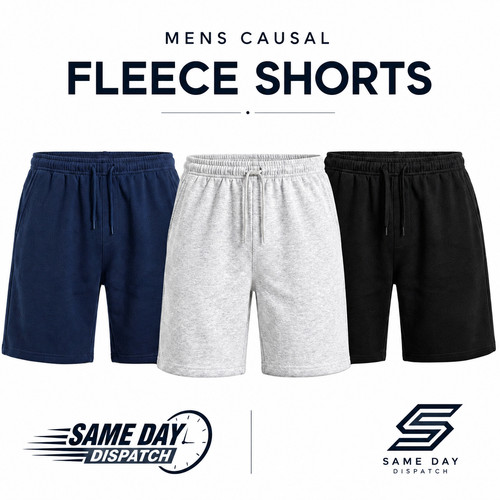 Mens stretch fleece shorts - stretch,