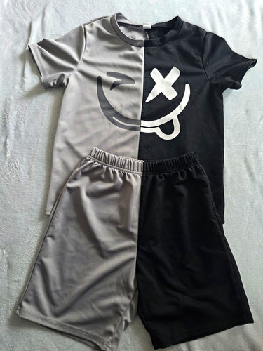 Boys 2pc black grey - black,